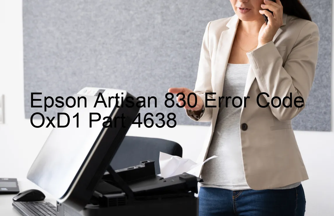 Epson Artisan 830 Code d'erreur OxD1