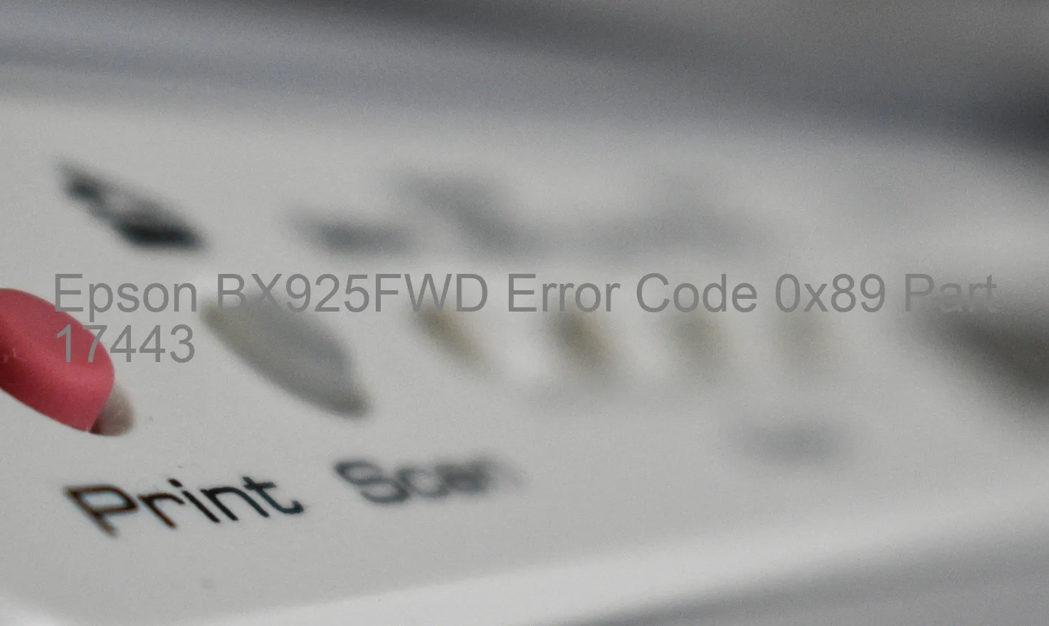 Epson BX925FWD Code d'erreur 0x89