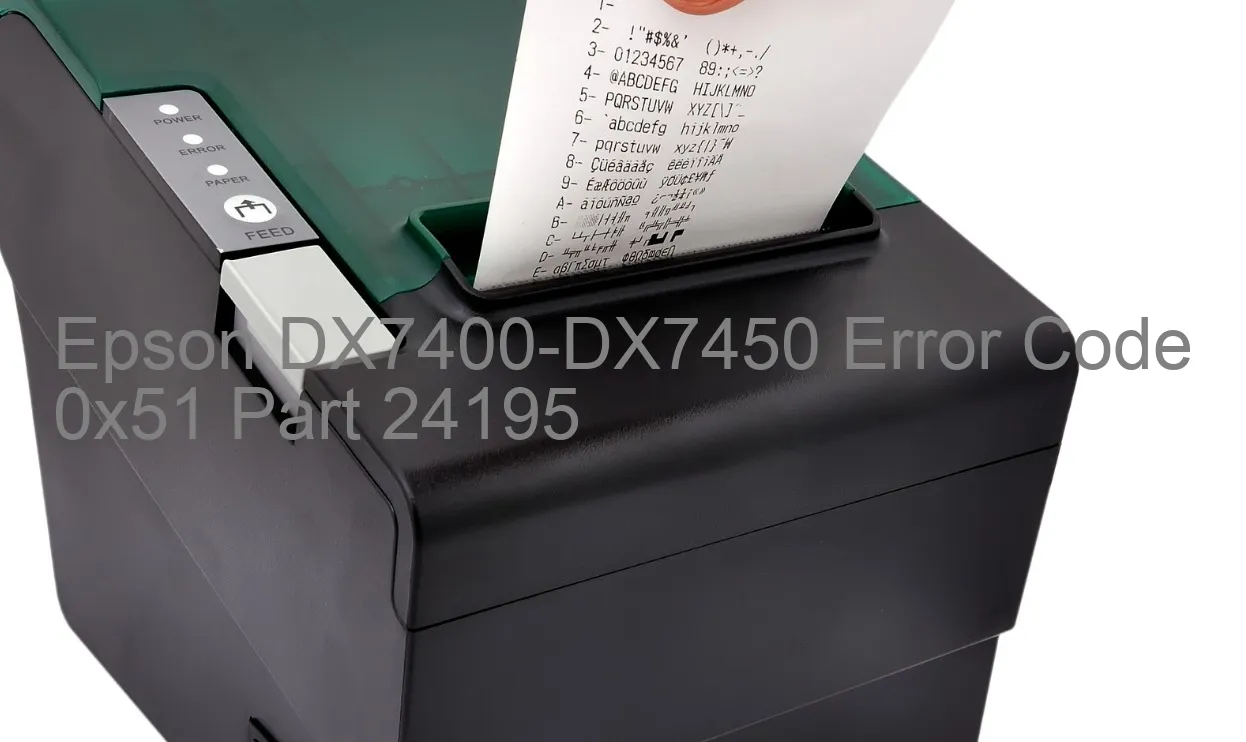 Epson DX7400-DX7450 Code d'erreur 0x51