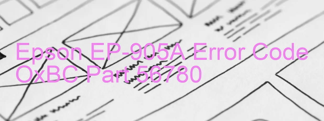 Epson EP-905A Code d'erreur OxBC