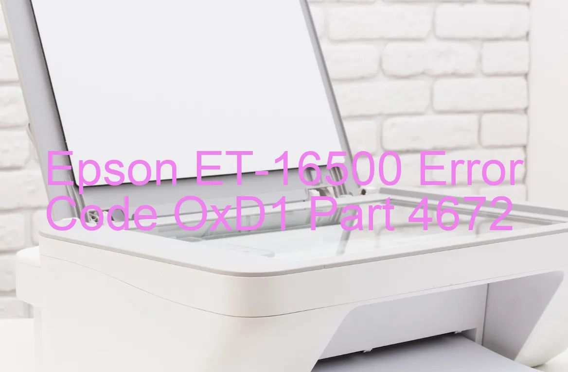 Epson ET-16500 Code d'erreur OxD1