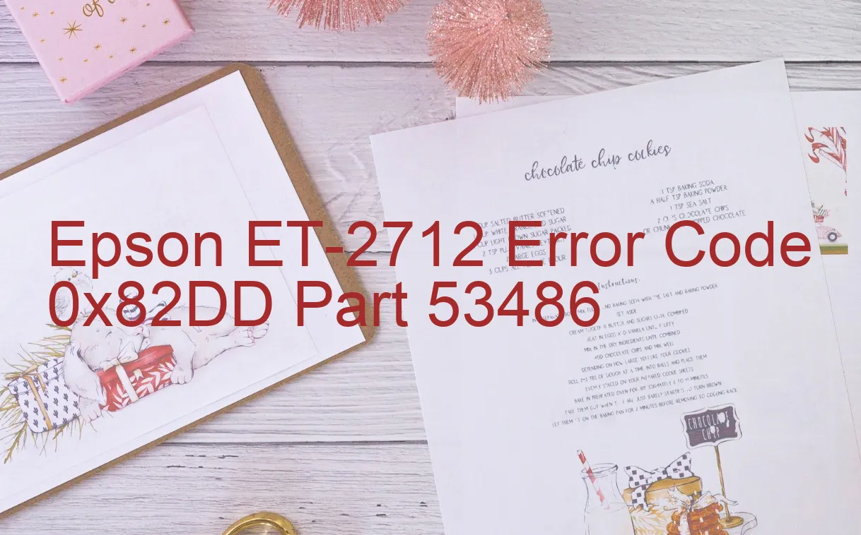 Epson ET-2712 Code d'erreur 0x82DD