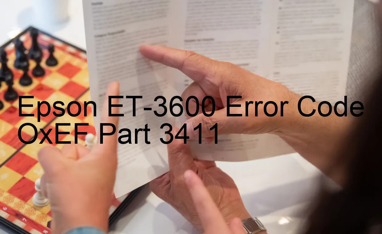 Epson ET-3600 Code d'erreur OxEF