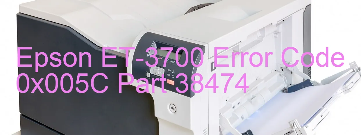 Epson ET-3700 Code d'erreur 0x005C