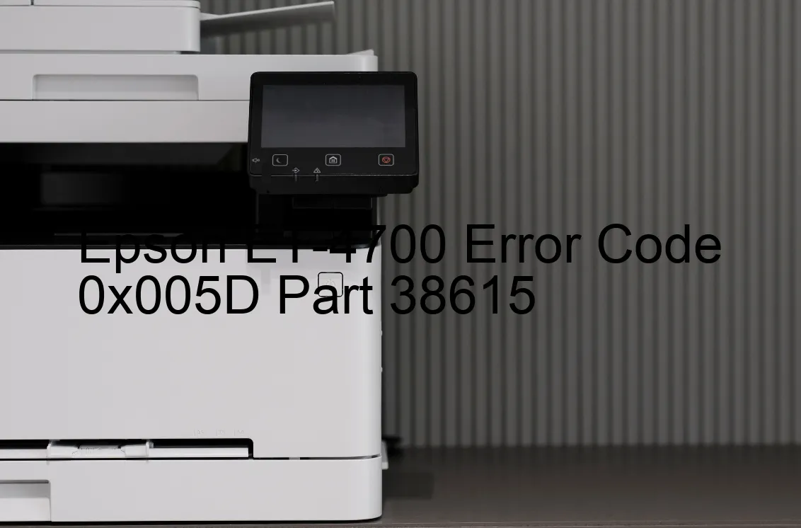 Epson ET-4700 Code d'erreur 0x005D