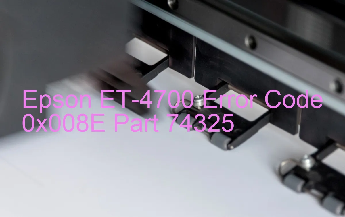 Epson ET-4700 Code d'erreur 0x008E