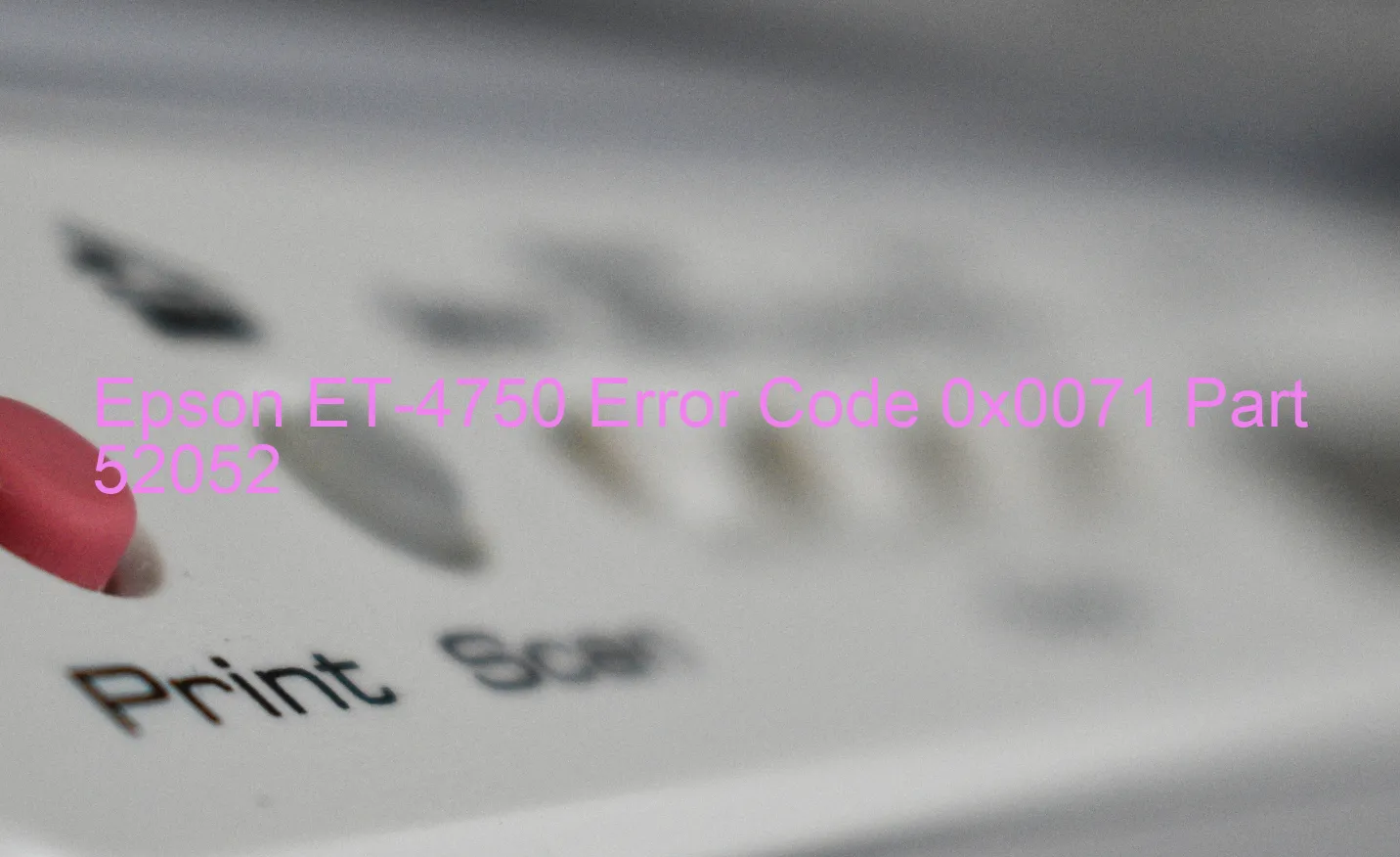 Epson ET-4750 Code d'erreur 0x0071