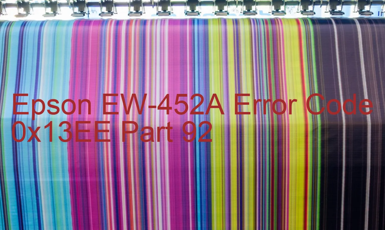 Epson EW-452A Code d'erreur 0x13EE