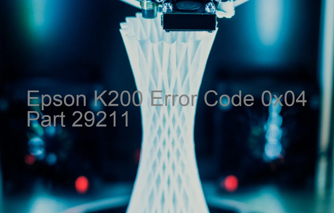 Epson K200 Code d'erreur 0x04