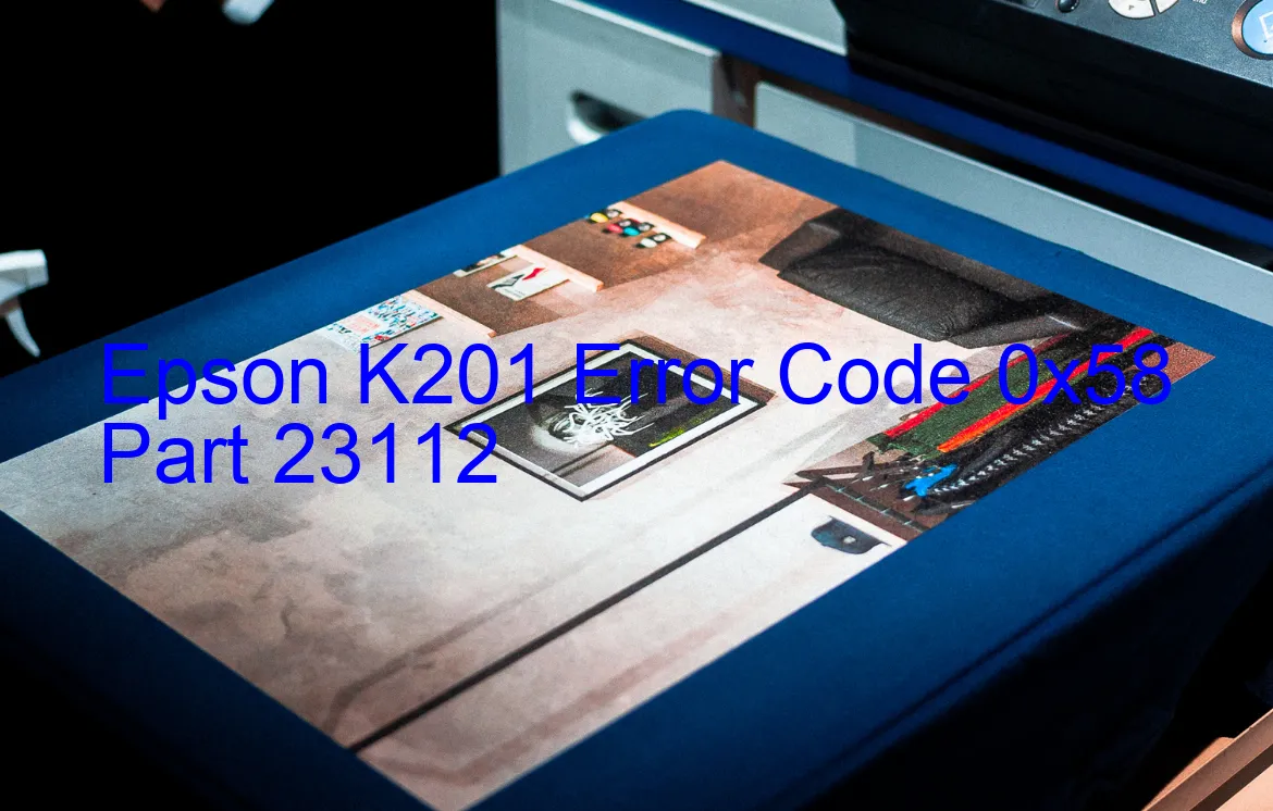 Epson K201 Code d'erreur 0x58