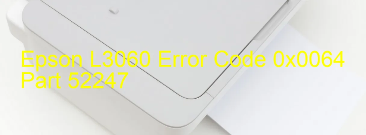 Epson L3060 Code d'erreur 0x0064