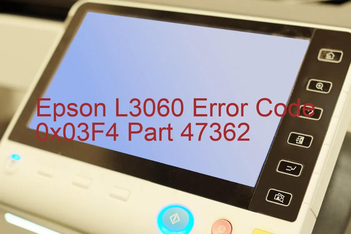 Epson L3060 Code d'erreur 0x03F4