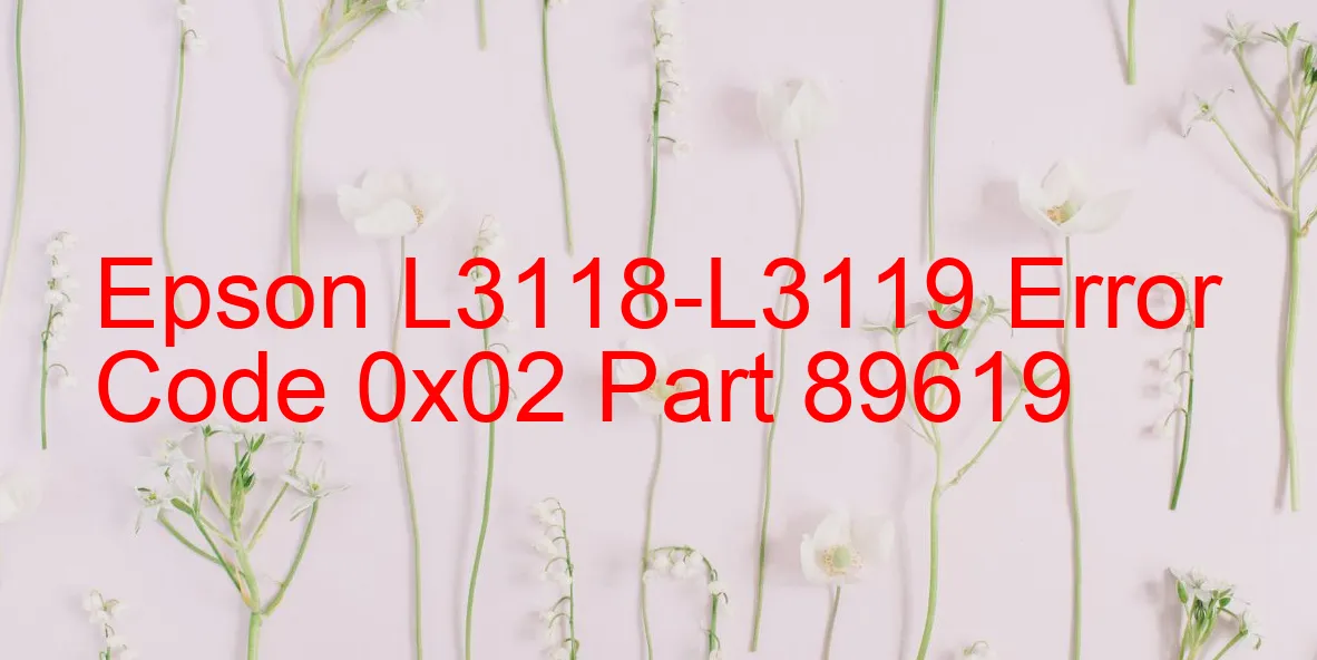 Epson L3118-L3119 Code d'erreur 0x02