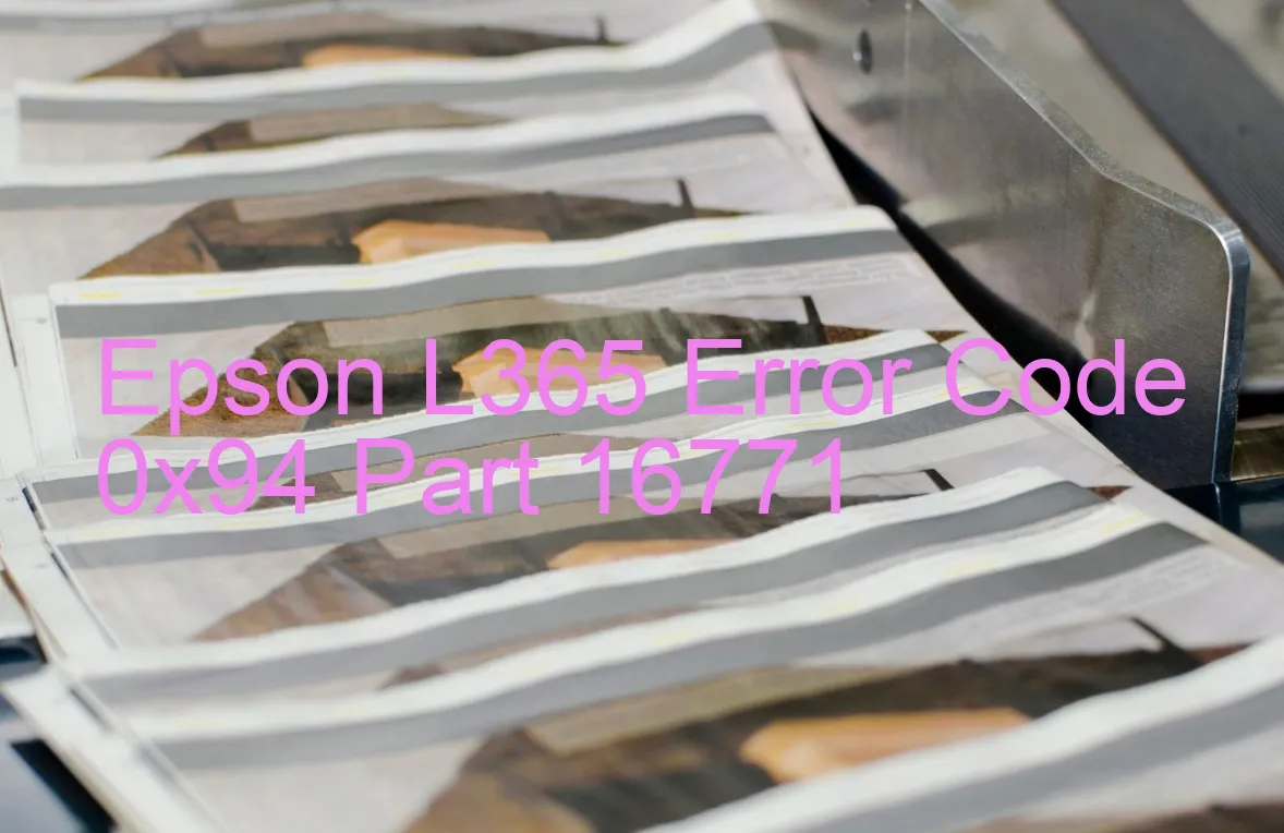 Epson L365 Code d'erreur 0x94