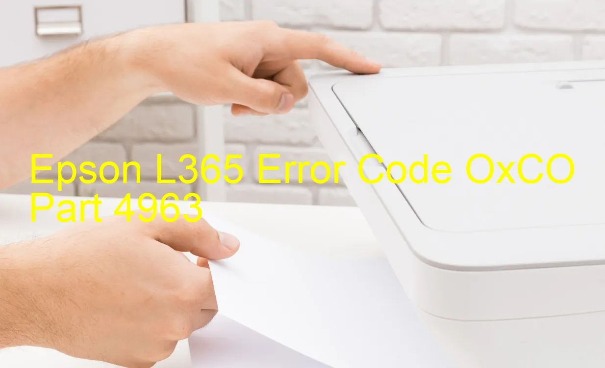 Epson L365 Code d'erreur OxCO