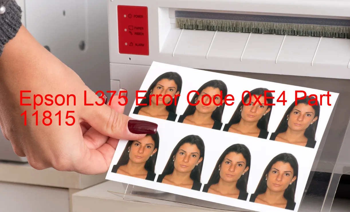 Epson L375 Code d'erreur 0xE4