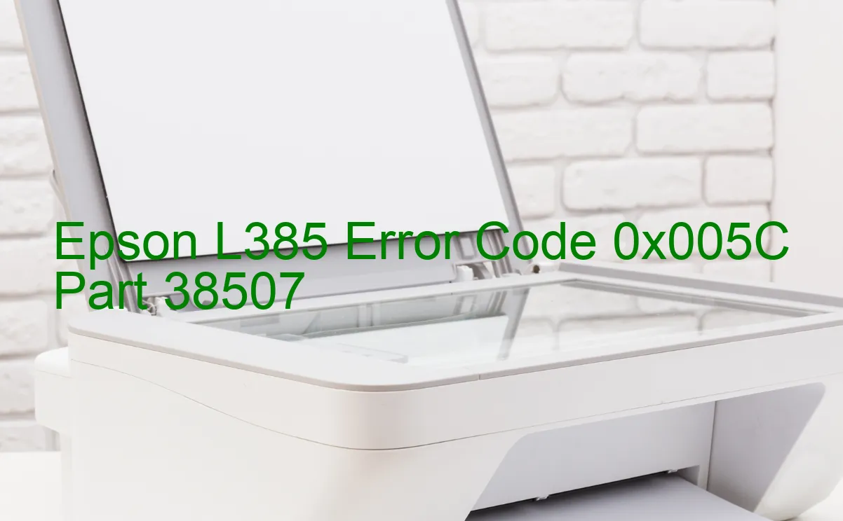 Epson L385 Code d'erreur 0x005C