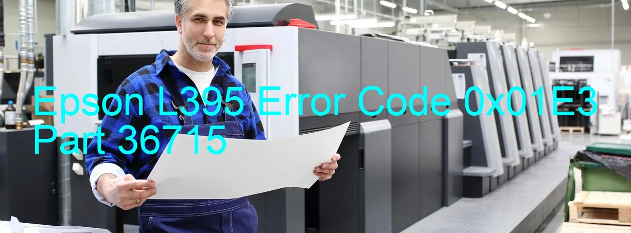 Epson L395 Code d'erreur 0x01E3