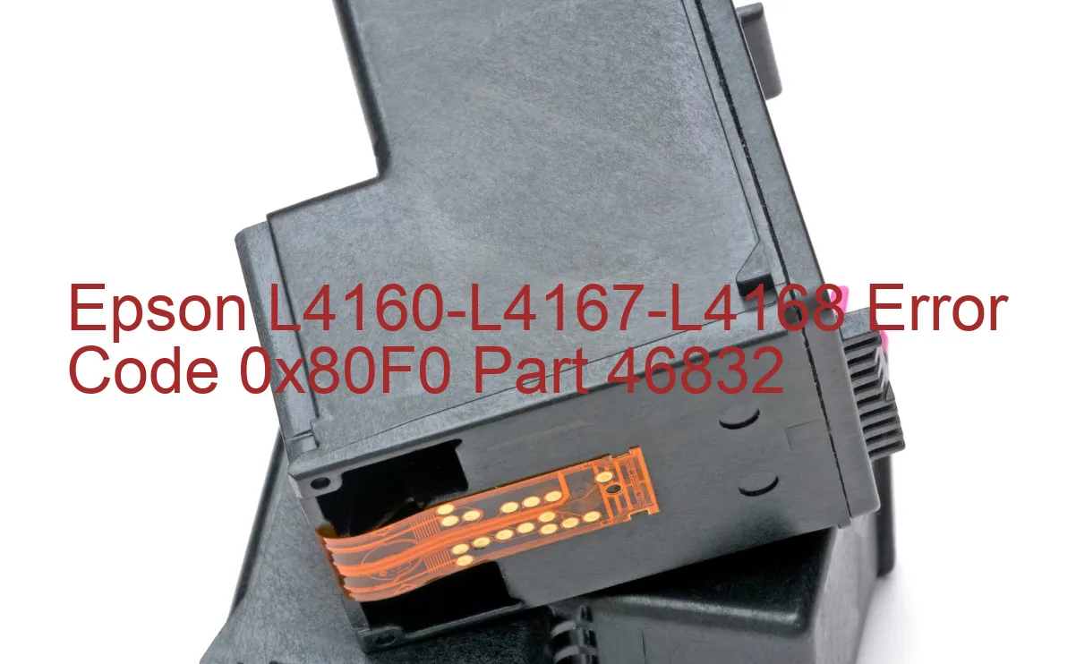 Epson L4160-L4167-L4168 Code d'erreur 0x80F0