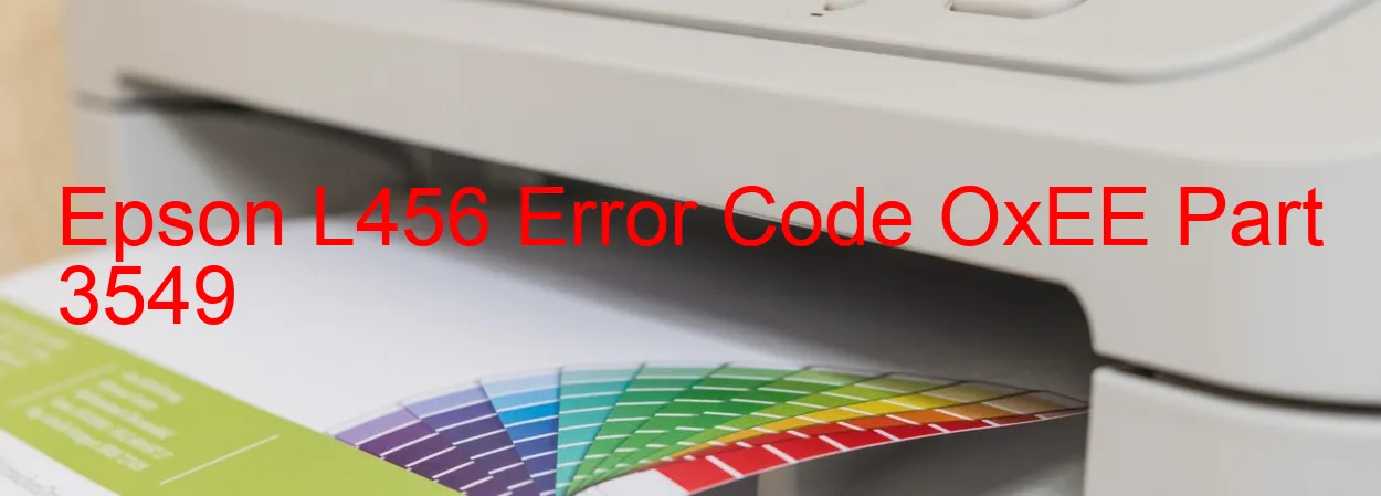 Epson L456 Code d'erreur OxEE