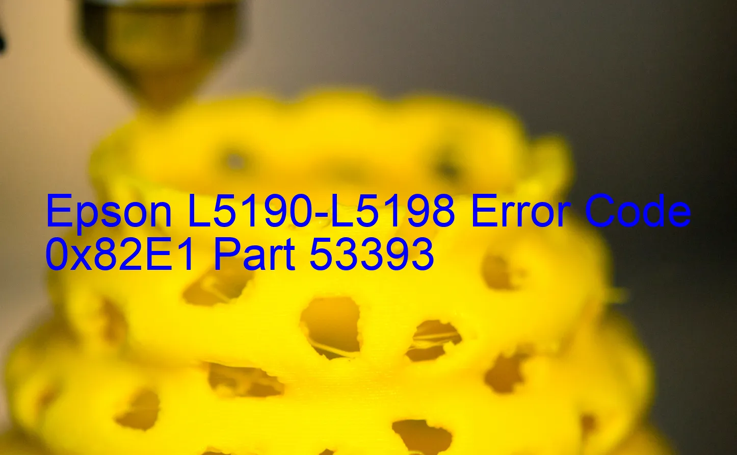 Epson L5190-L5198 Code d'erreur 0x82E1