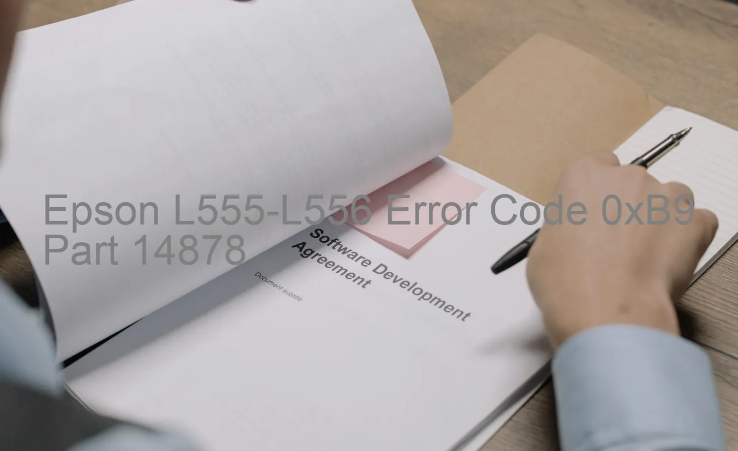 Epson L555-L556 Code d'erreur 0xB9