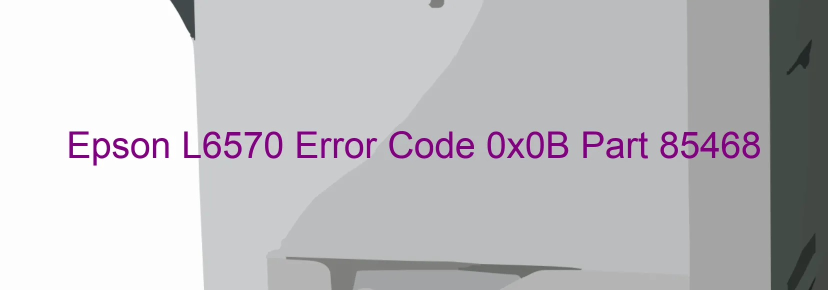 Epson L6570 Code d'erreur 0x0B