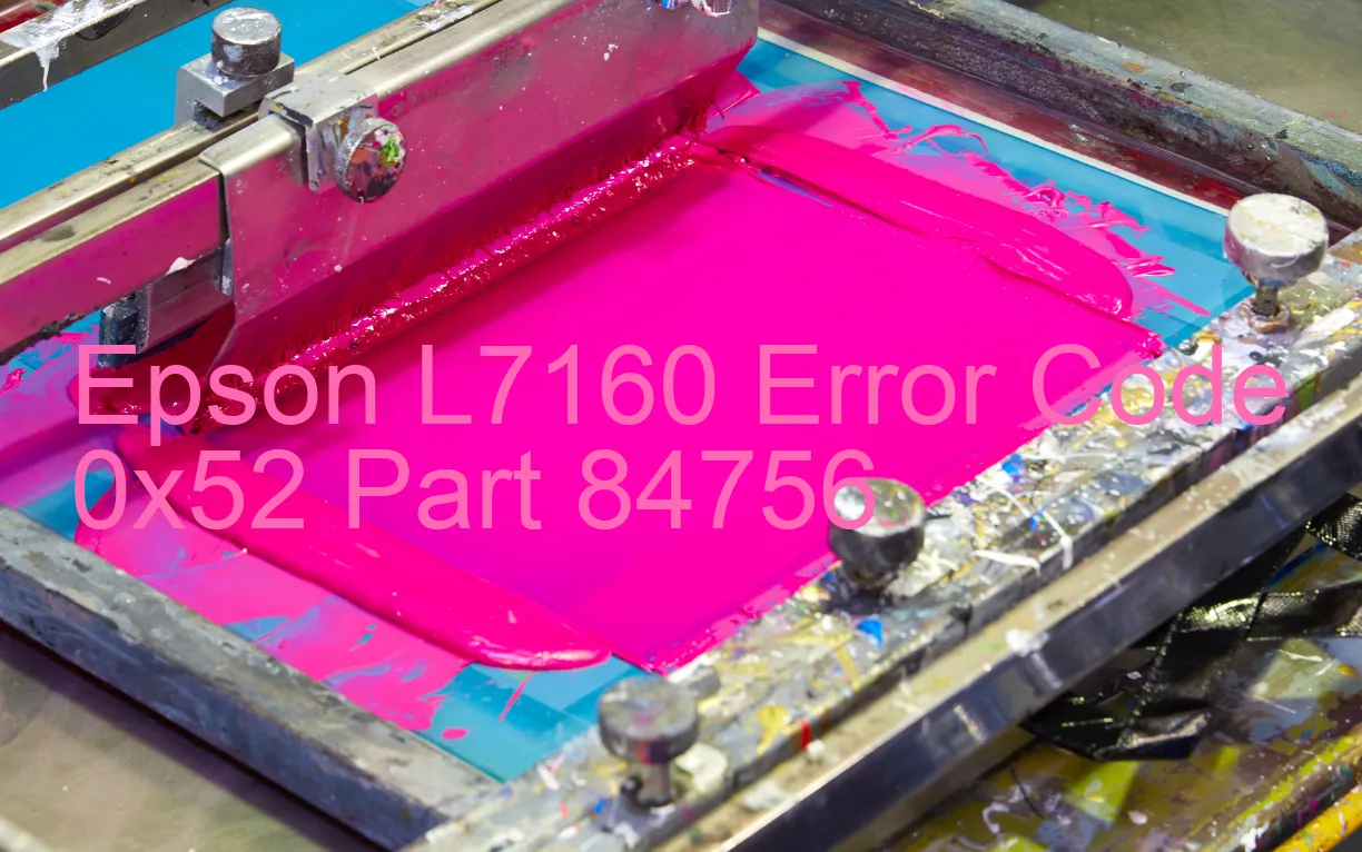 Epson L7160 Code d'erreur 0x52