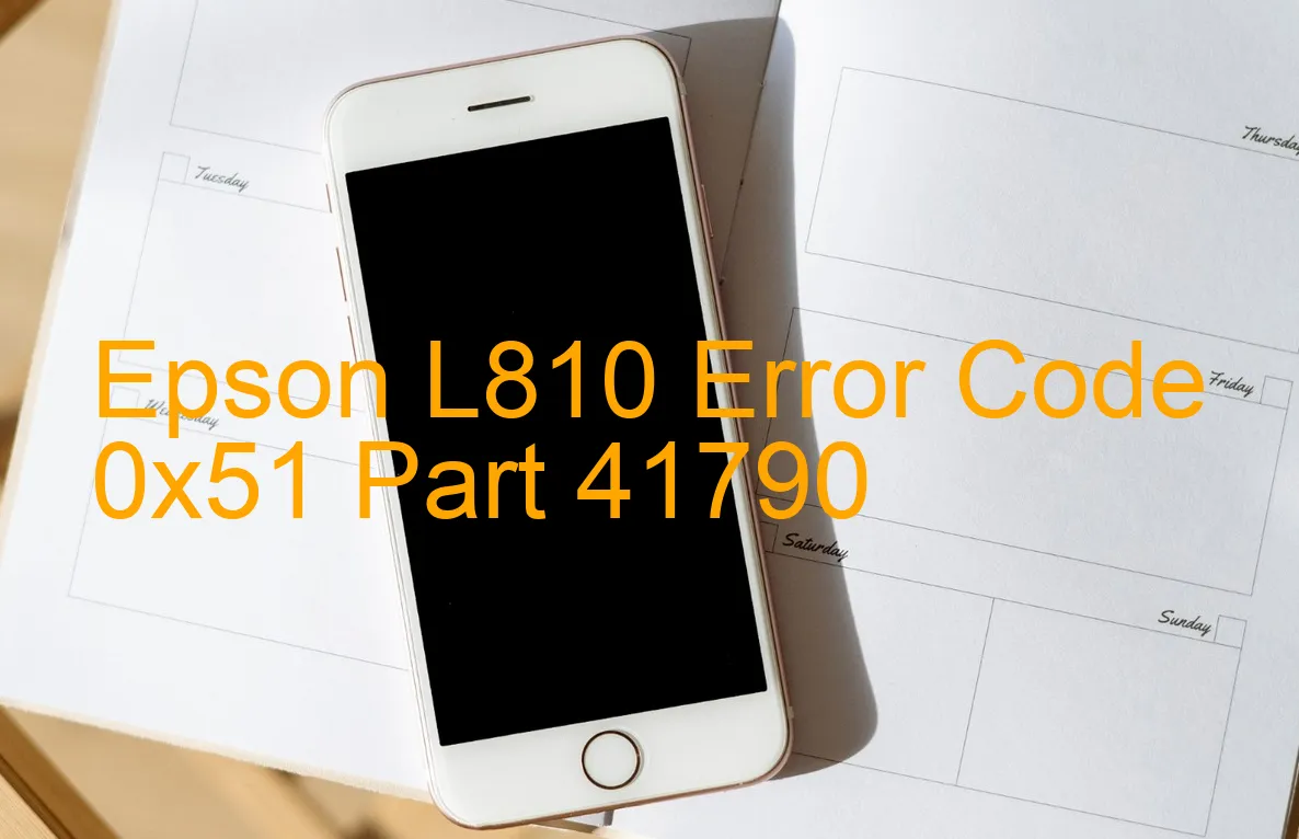 Epson L810 Code d'erreur 0x51