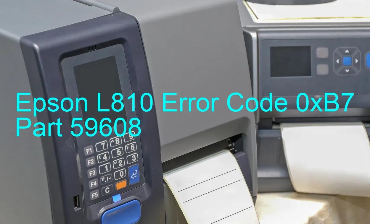 Epson L810 Code d'erreur 0xB7