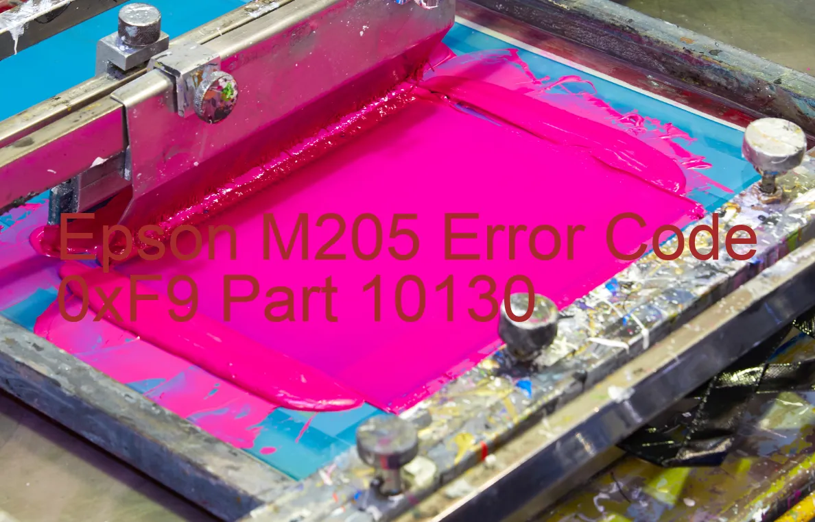 Epson M205 Code d'erreur 0xF9