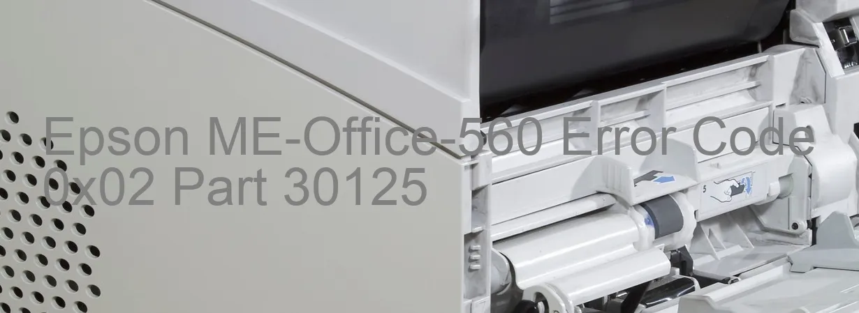 Epson ME-Office-560 Code d'erreur 0x02