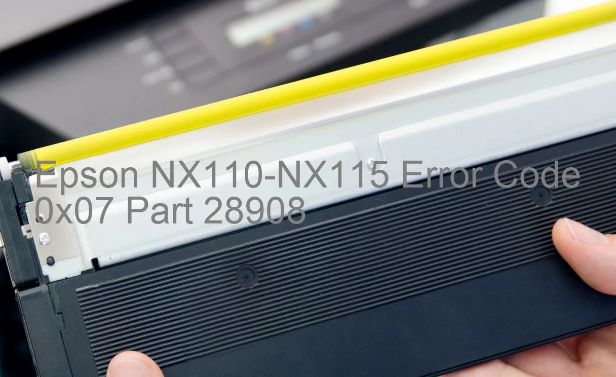 Epson NX110-NX115 Code d'erreur 0x07