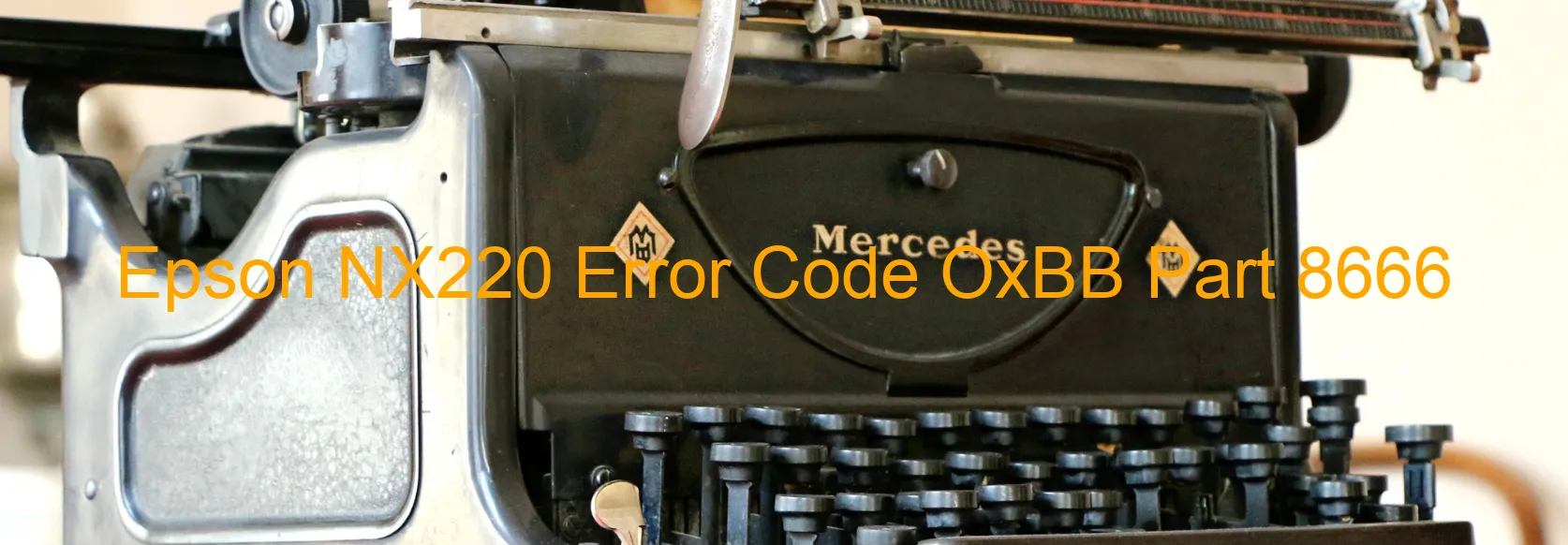 Epson NX220 Code d'erreur OxBB