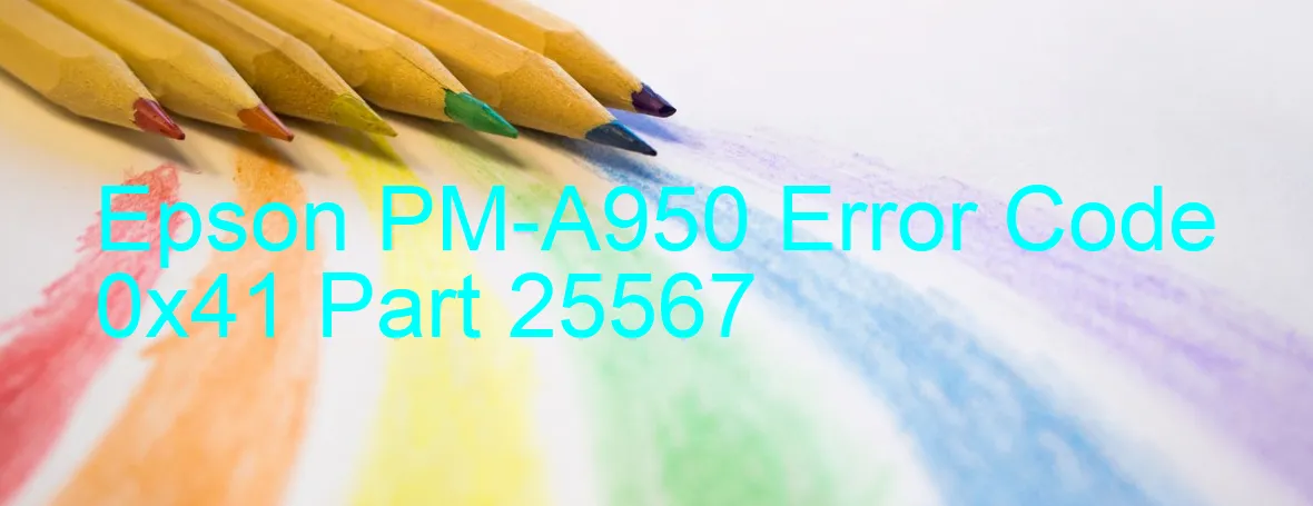 Epson PM-A950 Code d'erreur 0x41