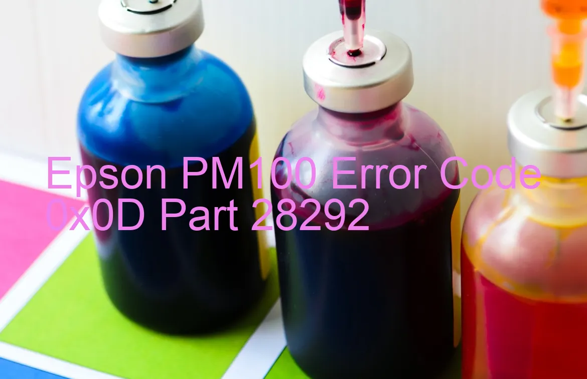 Epson PM100 Code d'erreur 0x0D