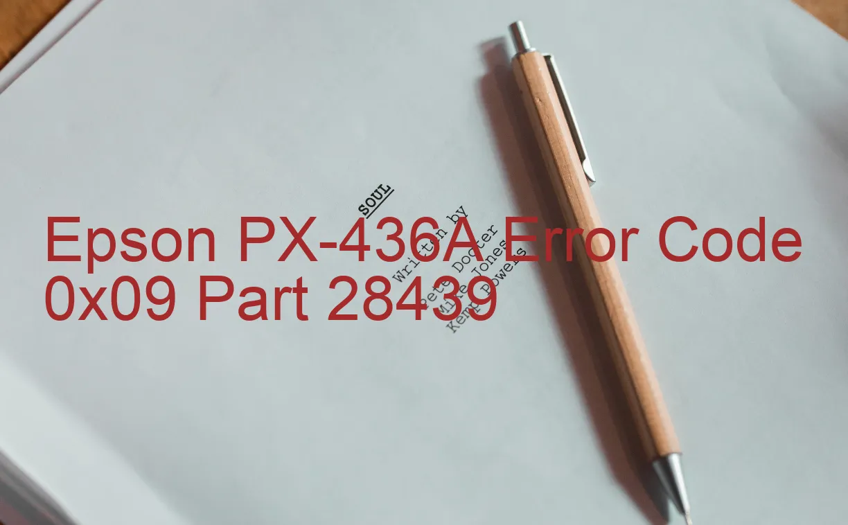 Epson PX-436A Code d'erreur 0x09