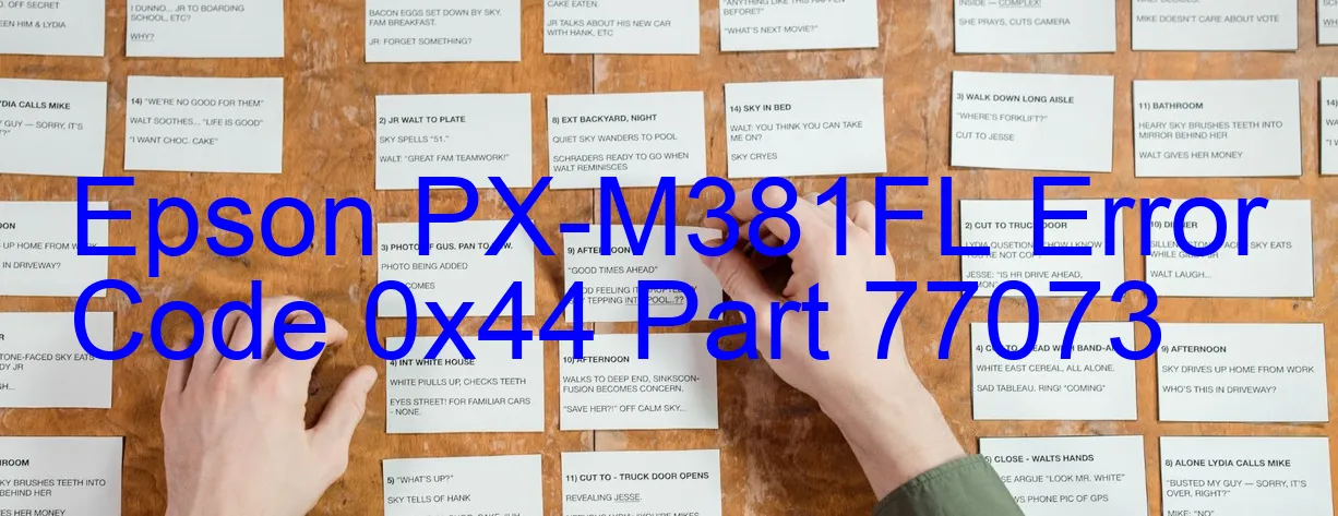 Epson PX-M381FL Code d'erreur 0x44