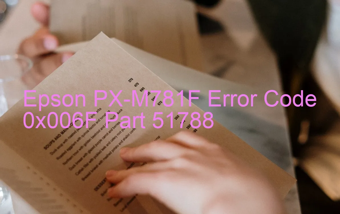 Epson PX-M781F Code d'erreur 0x006F