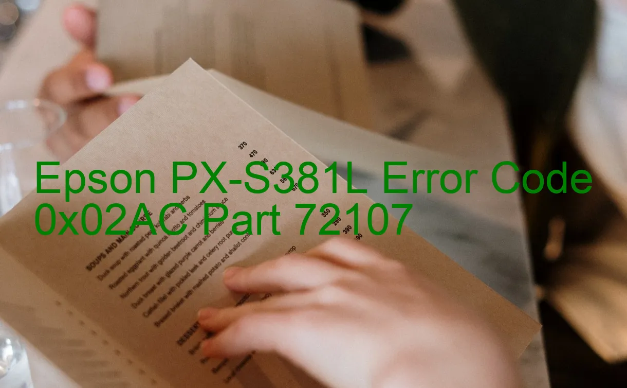 Epson PX-S381L Code d'erreur 0x02AC