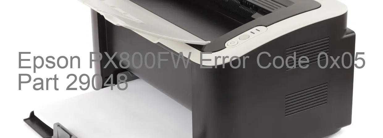 Epson PX800FW Code d'erreur 0x05