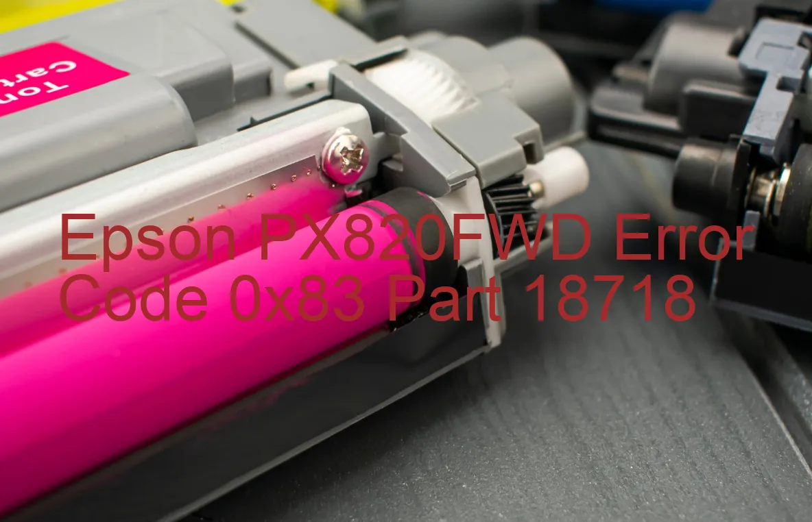 Epson PX820FWD Code d'erreur 0x83