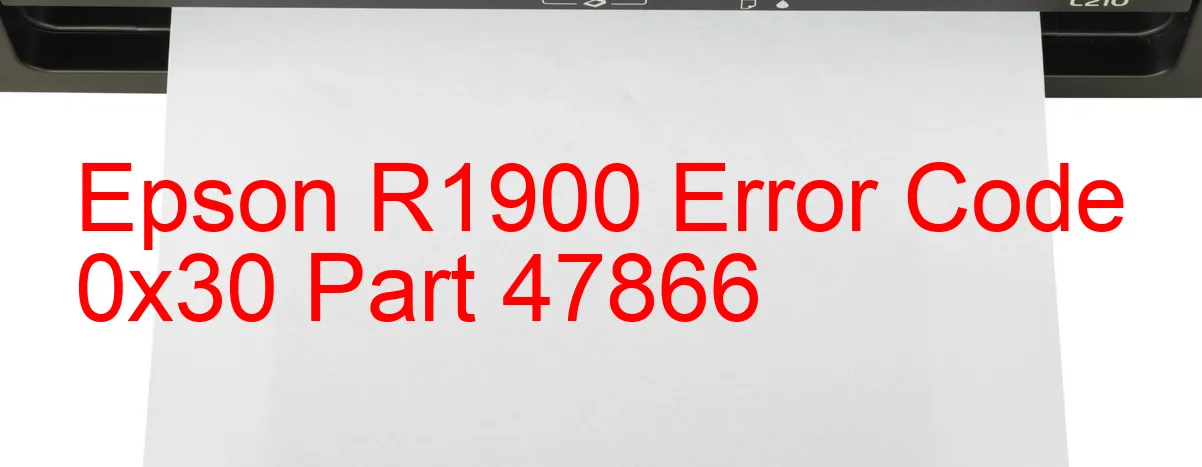 Epson R1900 Code d'erreur 0x30