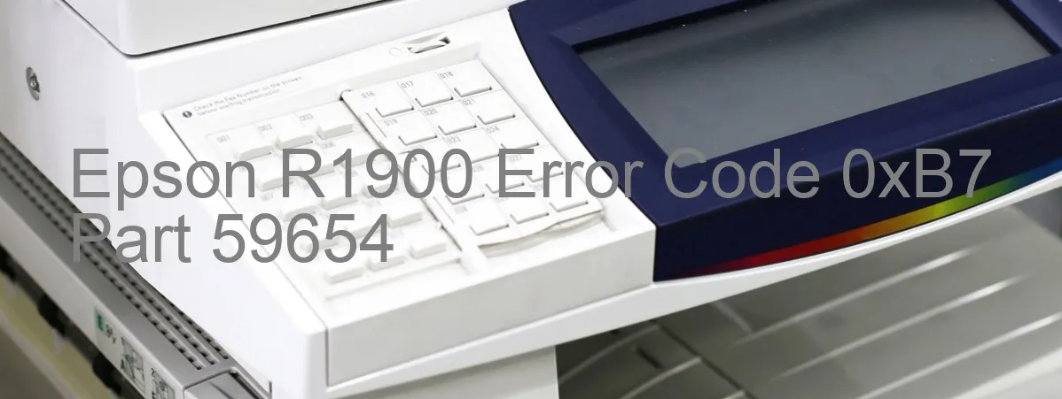 Epson R1900 Code d'erreur 0xB7