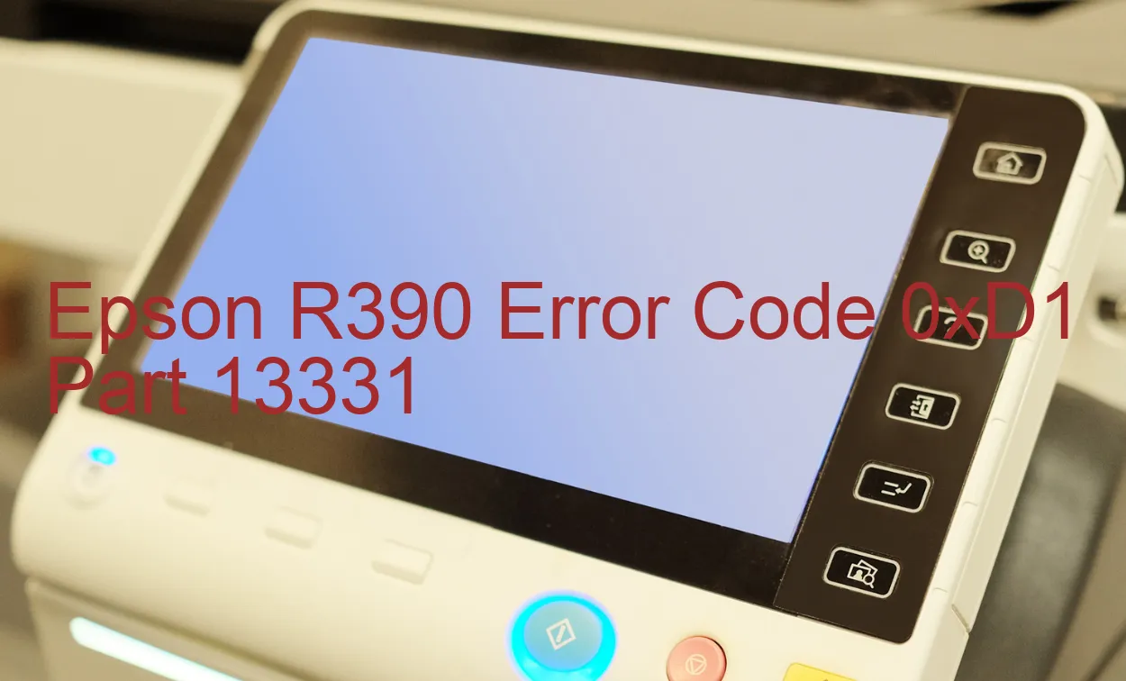 Epson R390 Code d'erreur 0xD1