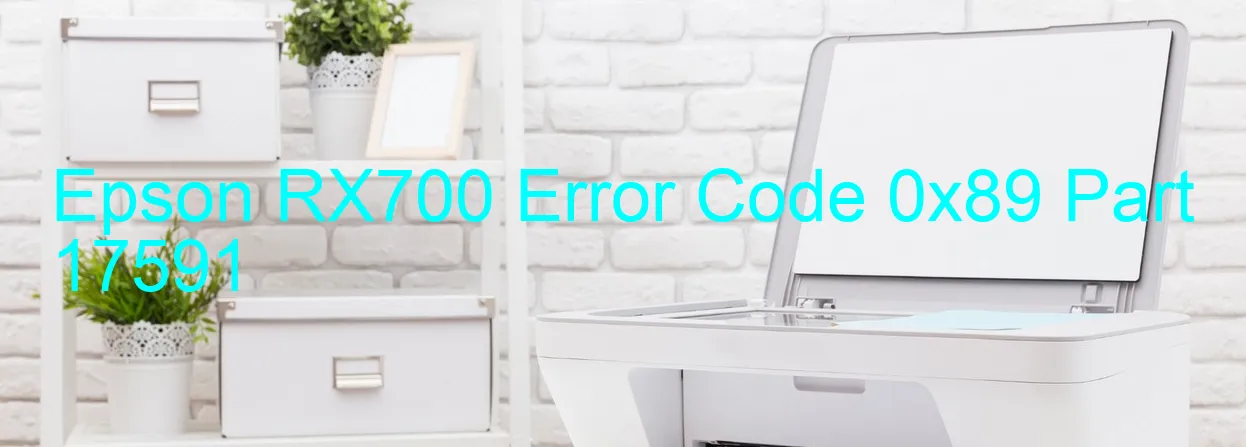 Epson RX700 Code d'erreur 0x89