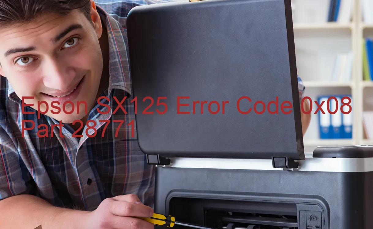 Epson SX125 Code d'erreur 0x08