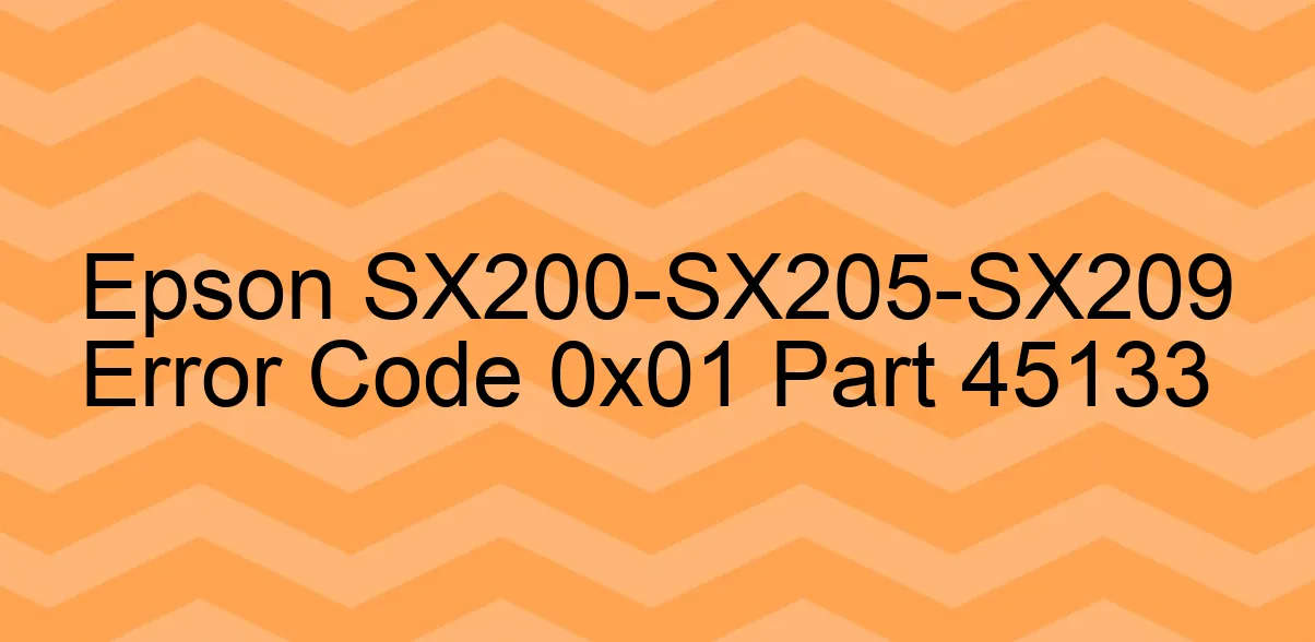 Epson SX200-SX205-SX209 Code d'erreur 0x01