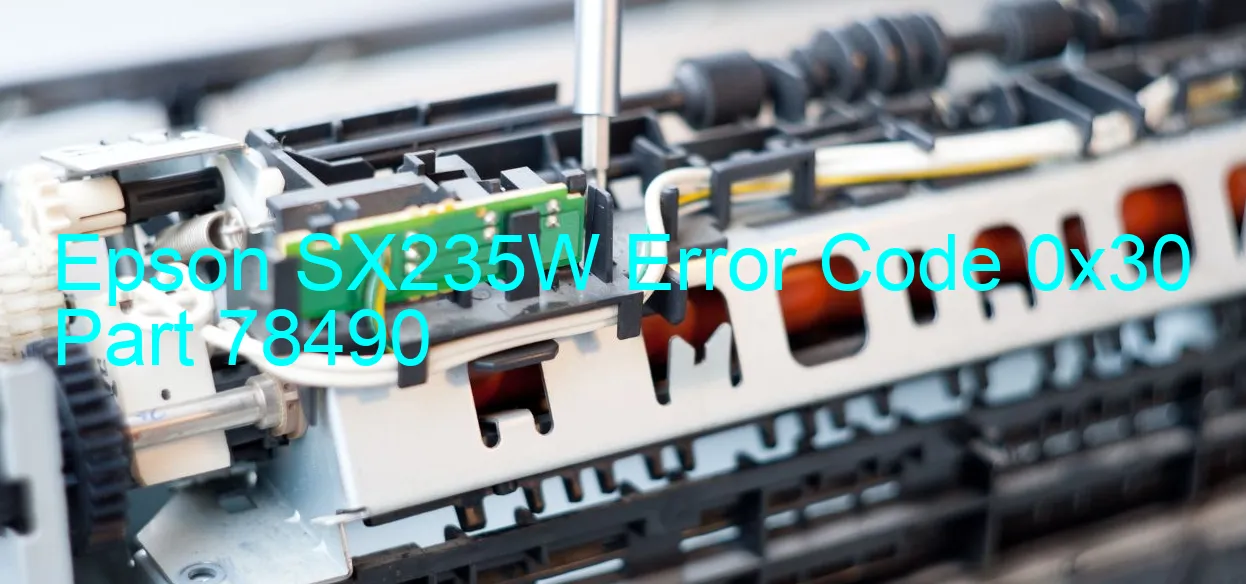 Epson SX235W Code d'erreur 0x30