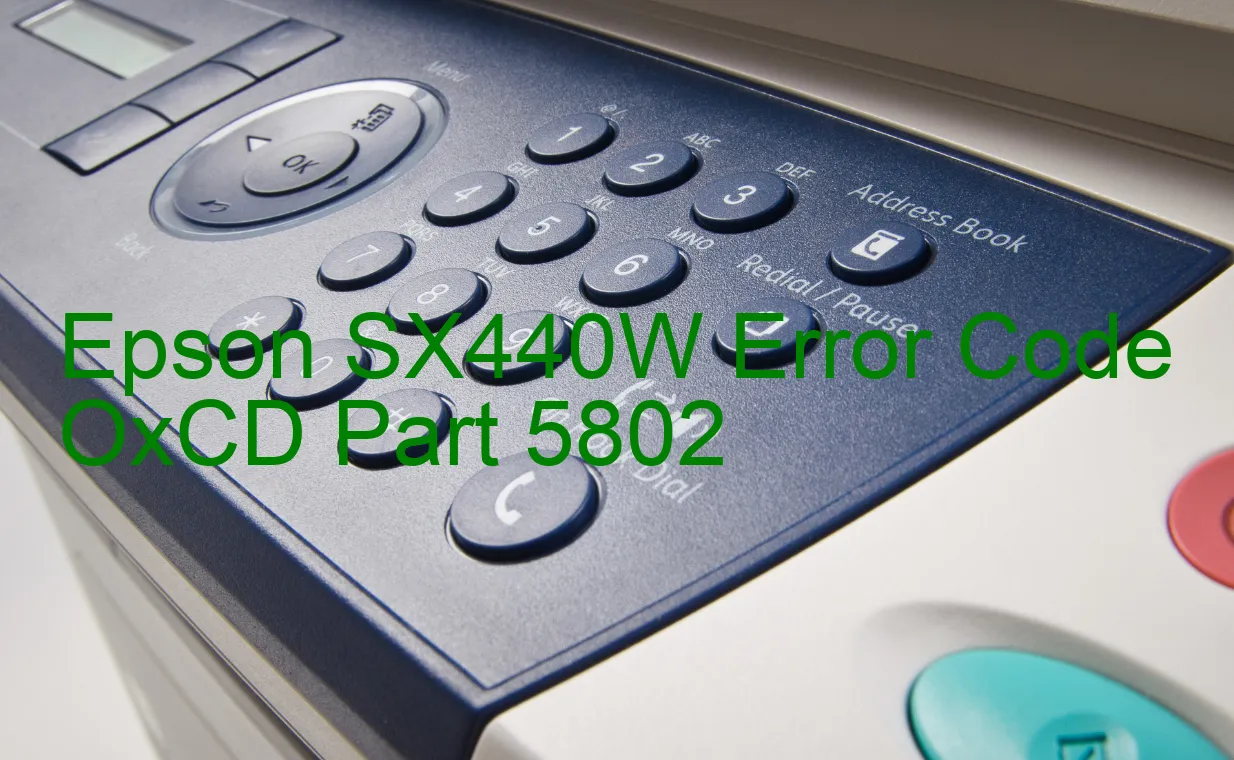 Epson SX440W Code d'erreur OxCD